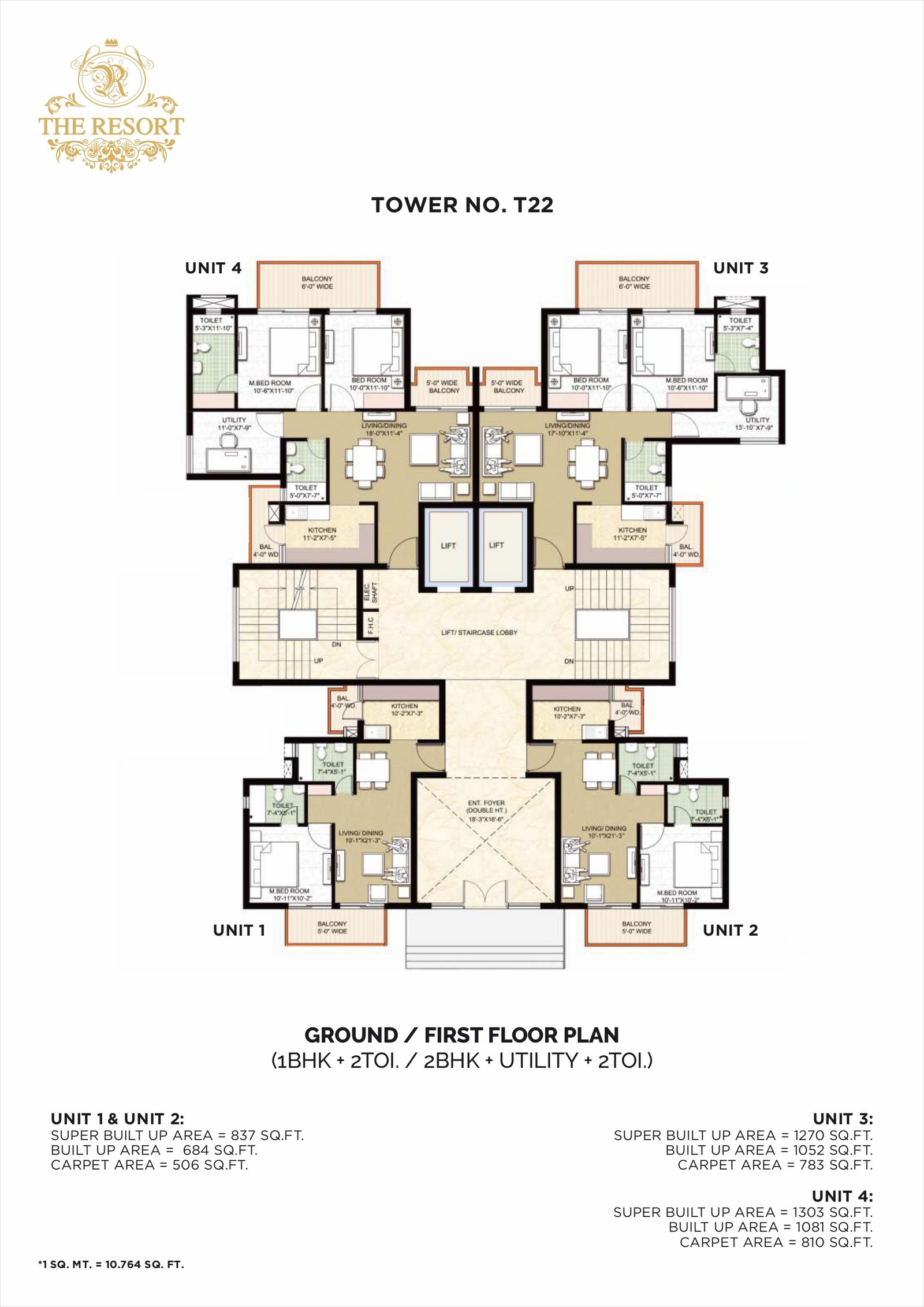 T22 GROUND FIRST FLOOR PLAN